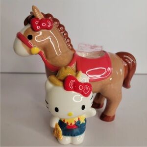 NEW Hello Kitty X Blue Sky Clayworks Cowgirl & Horse Ceramic Tea Light Holder